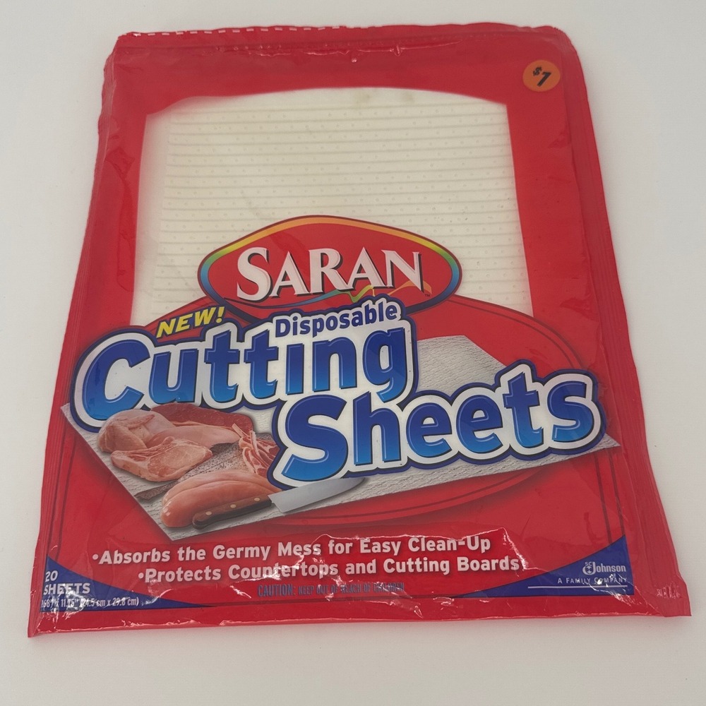 Saran Disposable Cutting Sheets White Absorbent Counter Protector